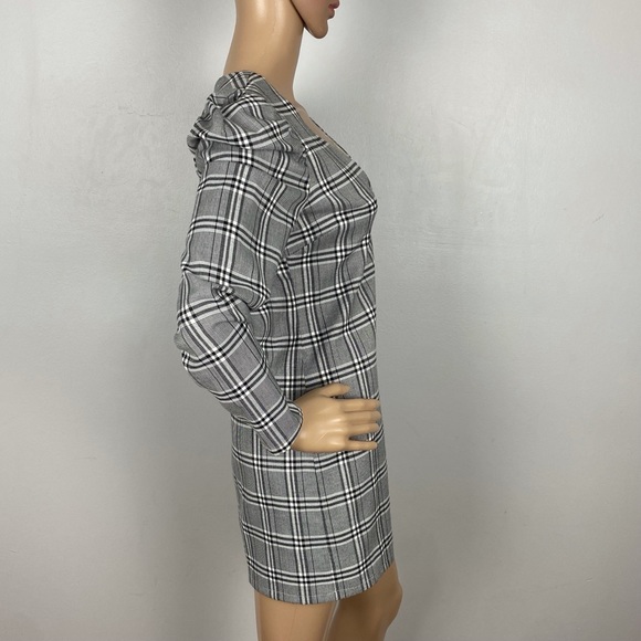 NEW LOVERS + FRIENDS PLAID PRINT MINI DRESS - Picture 5 of 8